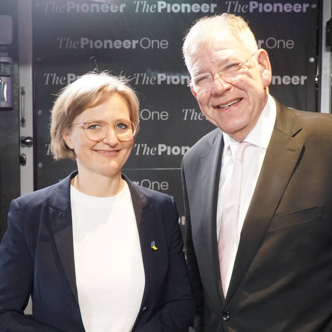 Dr. Franziska Brantner, MdB, Bundesvorsitzende von Bündnis 90/Die Grünen und Christoph Ahlhaus auf der Buchvorstellung „Aufbruch Mittelstand: Eine Zukunftsvision für die deutsche Wirtschaft“