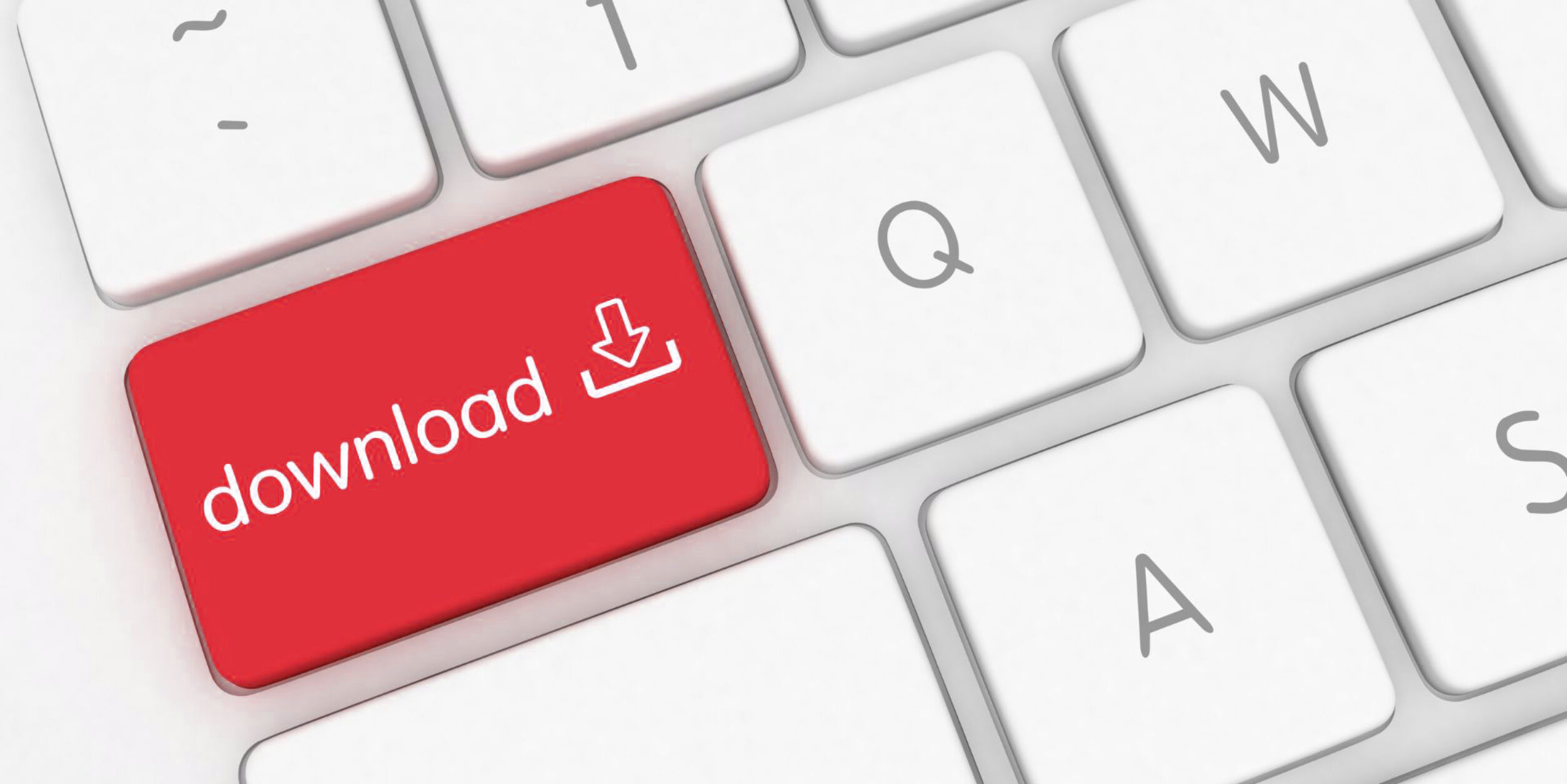 Download Button auf einer Tastatur